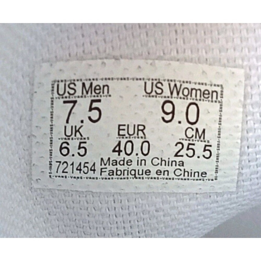 VANS Classic Slip On Big Reveal Shoes Unisex Men’s 7.5 Women’s 9 White Sneakers - Picture 9 of 10